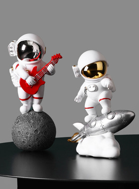 北欧车载款宇航员小摆件树脂创意客厅电视柜玄P关儿童房间装饰礼