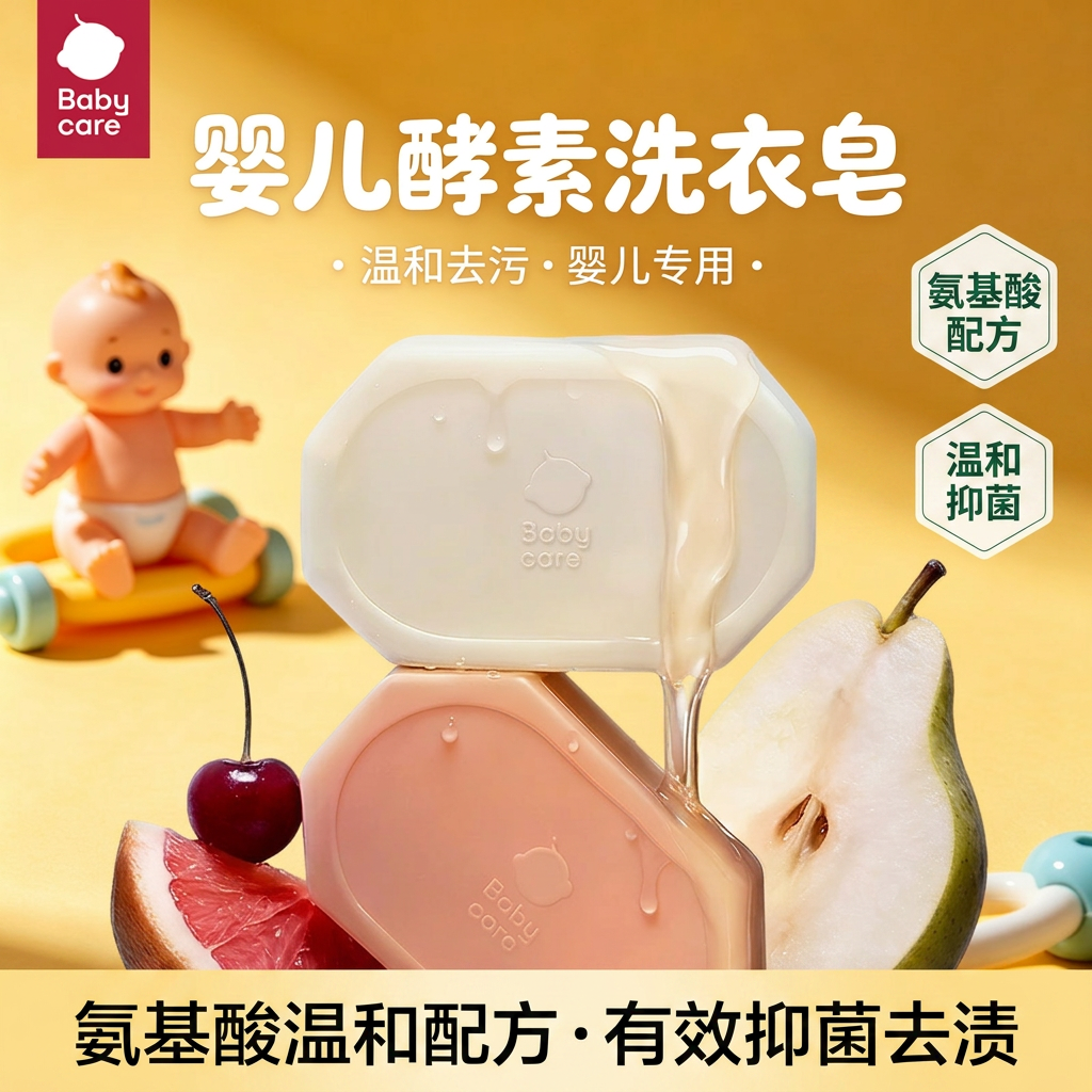babycare婴儿洗衣皂氨基酸抑菌宝宝专用儿童皂尿布皂超强去污