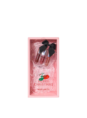 圣诞新款HOLD LIVE轻雾唇釉套装丝绒保湿哑光雾面口红3支装礼物盒