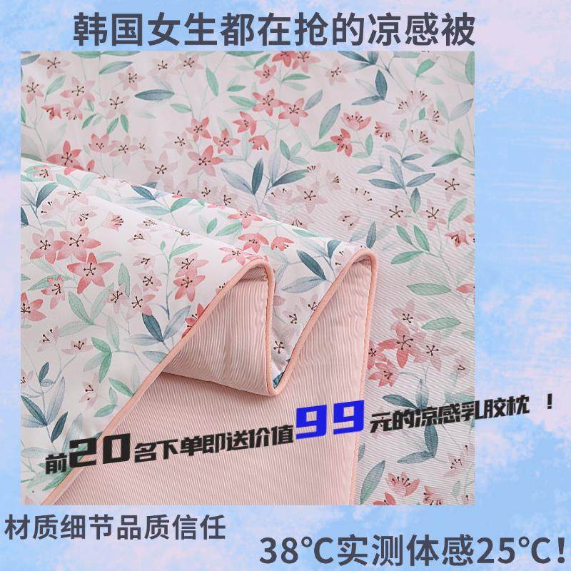 2025韩国出口级凉感被夏凉空调被可机洗透气冰丝薄被夏季包邮冰感