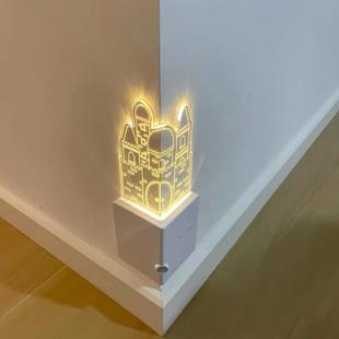 转角装饰城堡气氛灯感应灯人来即亮人走即灭小夜灯走廊地脚感应灯