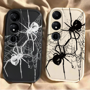 适用荣耀畅玩8C9A手机壳20/30/40/50/60/70plus新款S硅胶手机套PRO全包C防摔M软壳保护壳时尚男女黑白蜘蛛网