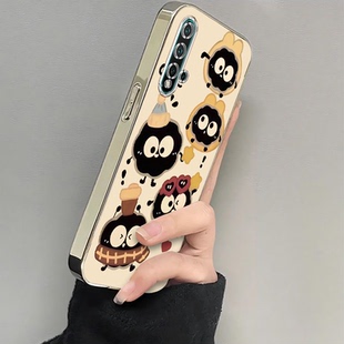 适用华为nova3/4/5手机壳nova3E3i电镀透明壳全包nova4E防摔nova5Pro外壳5iPro防滑5Z5T网红时尚爆款戴帽煤球