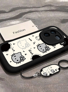 适用iQOO15/13/12/11/10系列手机壳12Pro硅胶11pro全包11S软壳艾酷10/9/8/7pro新款防摔时尚小众新年黑色KT猫