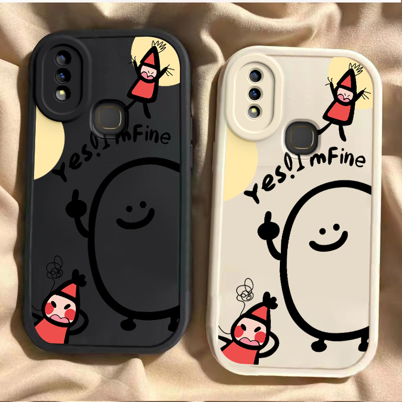 VIVOY85Y89硅胶可爱手机壳钢化膜