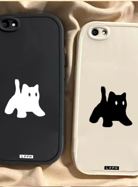 VIVOY66手机壳Y66i新款Y67硅胶Y70ST全包Y71T软壳Y72T网红Y73S爆款Y73T时尚Y75S高级Y76S卡通情侣款黑白猫咪