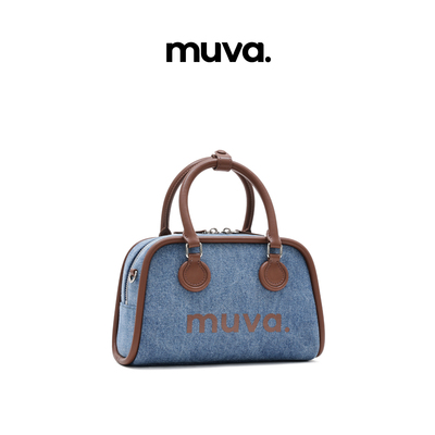 muva.牛仔拼接吐司包女 轻便手提包通勤小拎包原创设计2025年新品