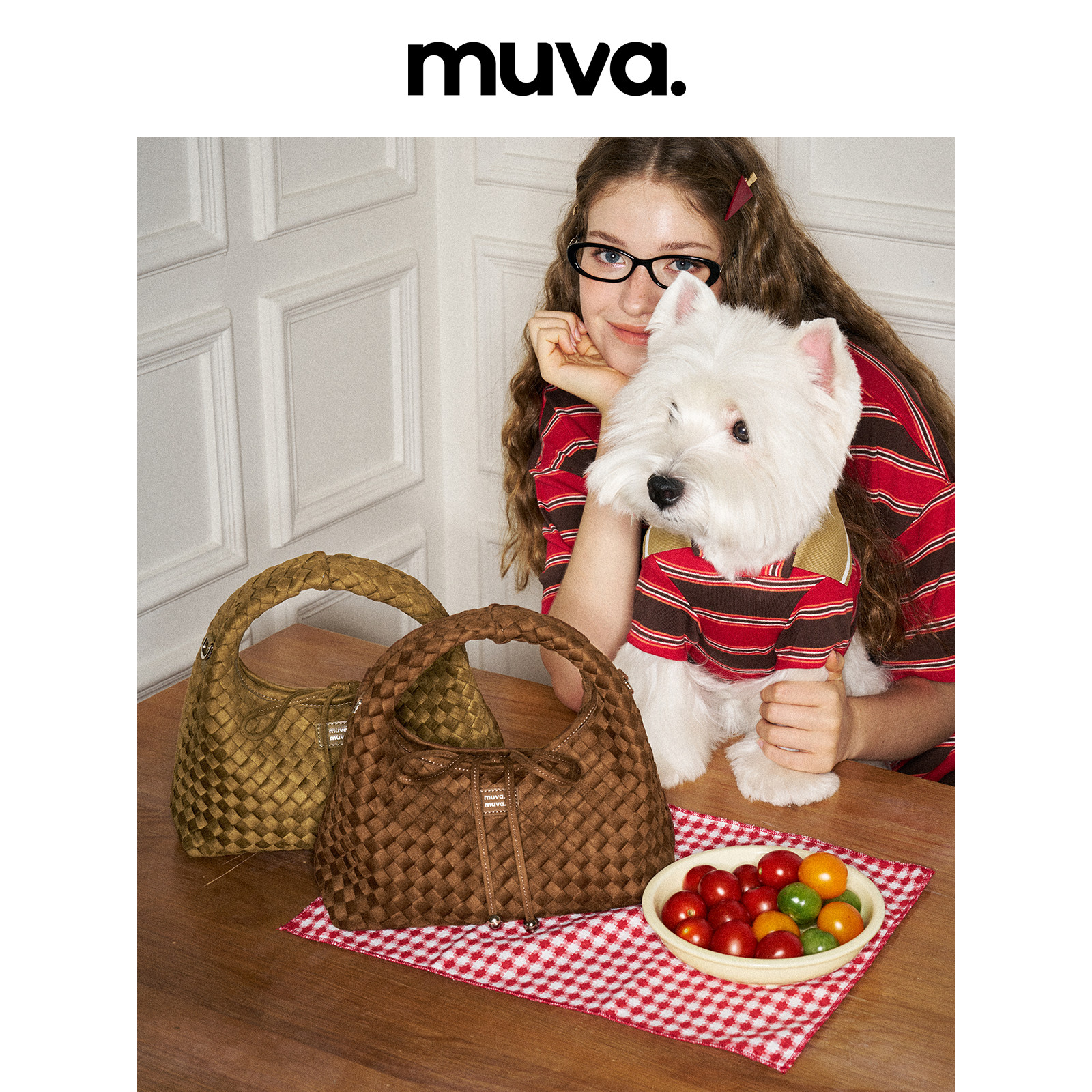 MUVA编织三角饭团包包女式2025新款轻便日常手提袋,箱包皮具/热销女包/男包,通用款女包,淘宝优惠券,粉丝福利购,淘宝优惠卷