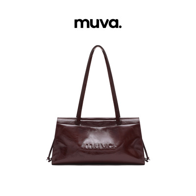 muva.腋下包真皮复古风 单肩包大容量2024年新品