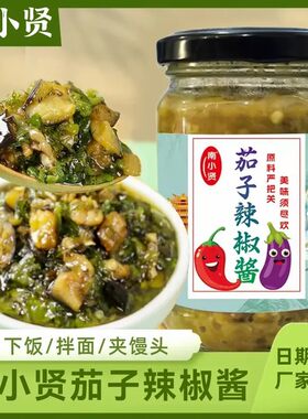 南小贤茄子辣椒酱东北风味茄子辣椒末拌饭下饭菜干辣椒咸菜拌面酱