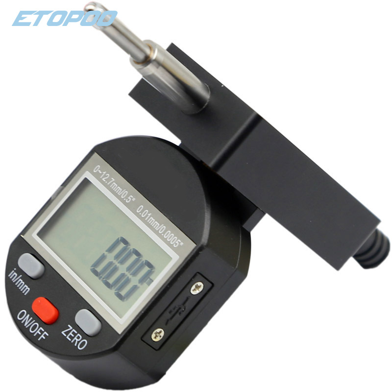 HUOTO电子数显垂直百分表0-10MM直角测量指示表水平汽车玻璃检测