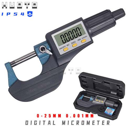 HUOTO 电子微米千分尺 壁厚千分尺 数显千分尺 0-25mm 0.001MM