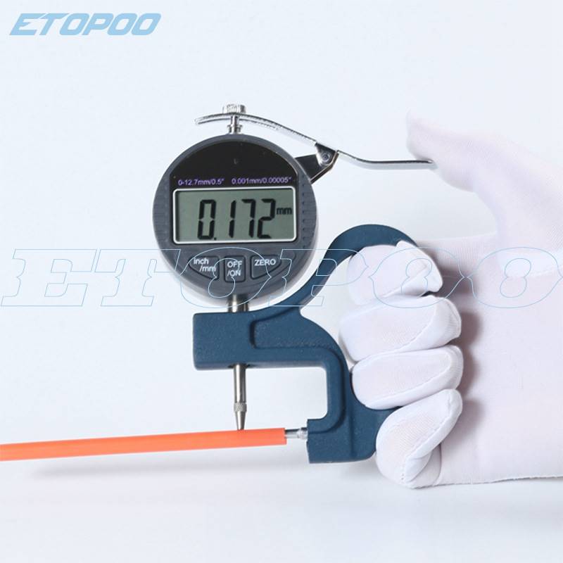 HUOTO 电子管厚规数显壁厚表管壁测厚规球头0-10钢管材吸管塑料管