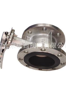 无销手柄蝶阀全不锈钢304 CF8法兰软密封双法兰蝶阀 WD41X-10P