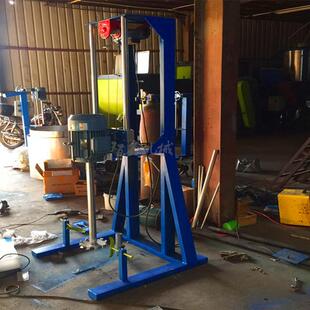 现货7.5kw电葫芦升降分散机 500L液体分散机 乳胶漆油墨搅拌机