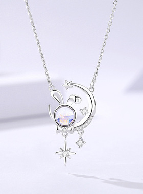 新款本命年萌兔星球琉璃石项链s