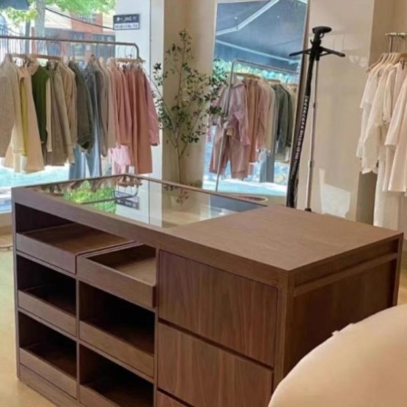 复古法式中岛桌展示台服装店收银台边柜陈列装饰品储物柜鞋柜斗柜