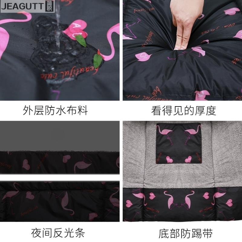 亲子款电动车挡风被冬季加绒加厚保暖防水摩托车儿童小孩帽挡风罩
