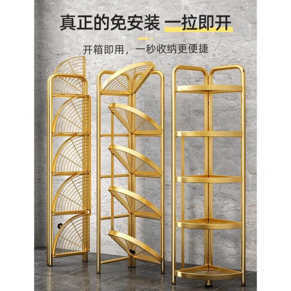 洗手间化妆三角置物架室落地厕所收纳神器脸盆架浴室日本大全多层