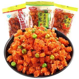 四兴发仔辣条酒鬼青豆脆骨素牛板香辣麻辣小包装怀旧辣条休闲零食