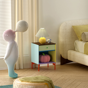 独也/Montana床头柜北欧风卧室储物柜收纳柜现代简约床头置物柜