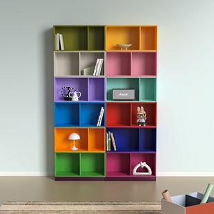 独也/Montana组合书柜北欧风彩色多巴胺可定制书房柜子客厅边柜