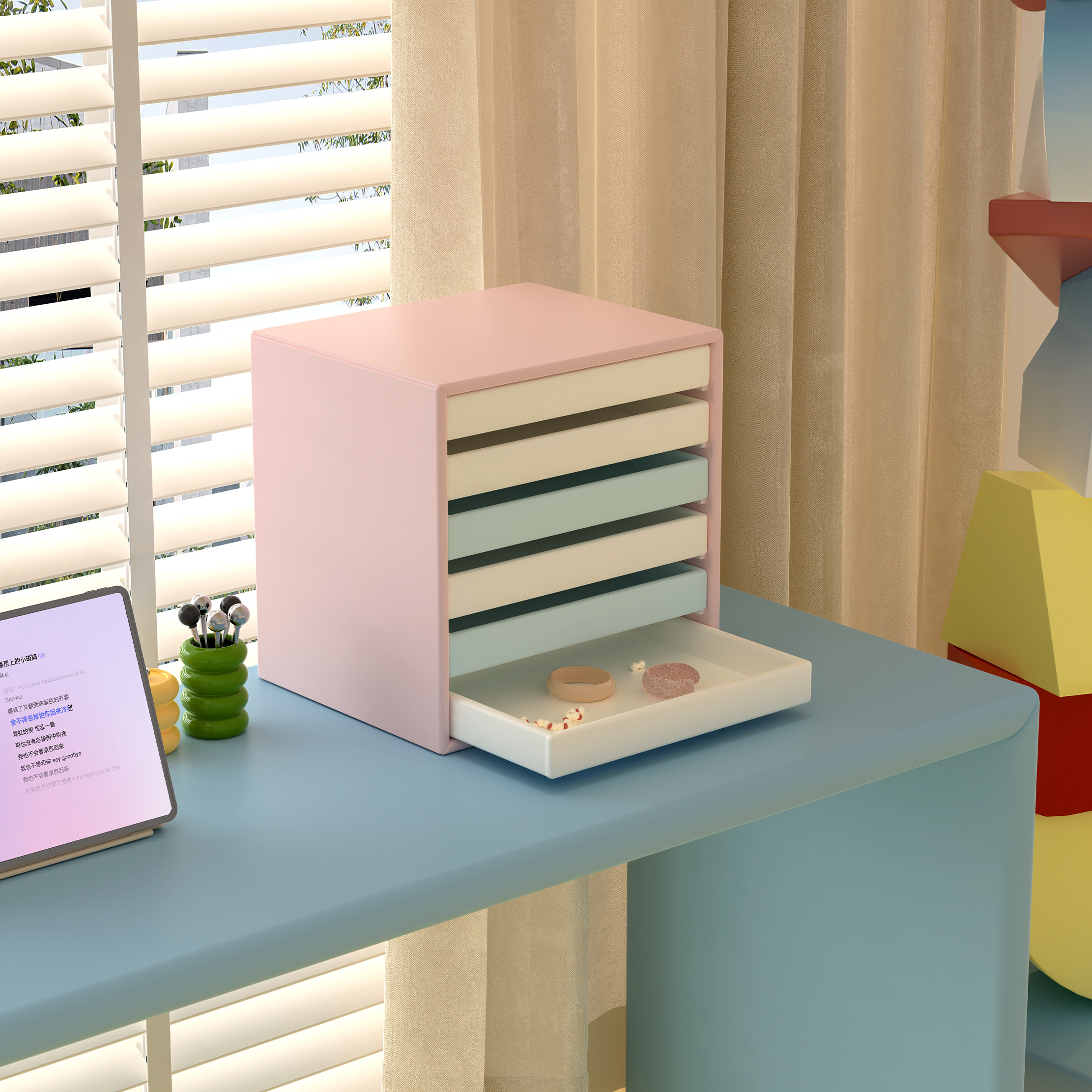 独也/Montana平替博主同款多巴胺超大首饰柜桌面收纳烤漆可定制