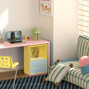独也/Montana书桌柜北欧风书桌边柜彩色多功能收纳柜多巴胺可定制