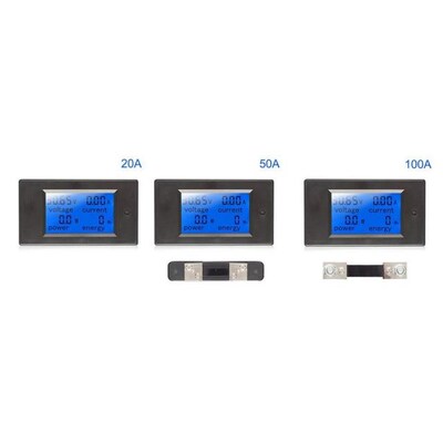 Digitald Power Energy Meter DC Voltmeter Ammeter Wattmeter K