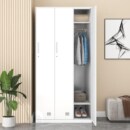 洛克菲勒更衣柜铁皮柜储物柜员工柜存包柜鞋 S柜白色三门更衣柜