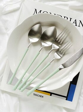 莫语韩式不锈刀叉件套三套勺装西z餐餐具家RKX用钢餐刀甜品叉牛排