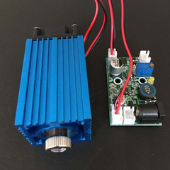 12V带风扇488nm60mW可调天蓝色光舞台点状/一字/十字激光模组u.