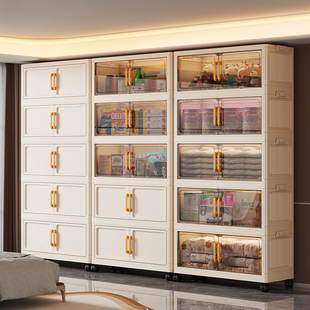 简易衣柜家用儿童宝宝衣物收纳柜多层折叠整理柜衣橱储物柜带轮
