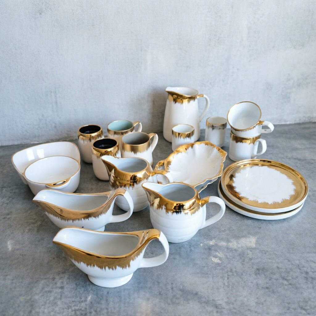轻奢金边陶瓷餐具套装家用碗盘饭碗汤碗面碗微波炉适用跨境爆款