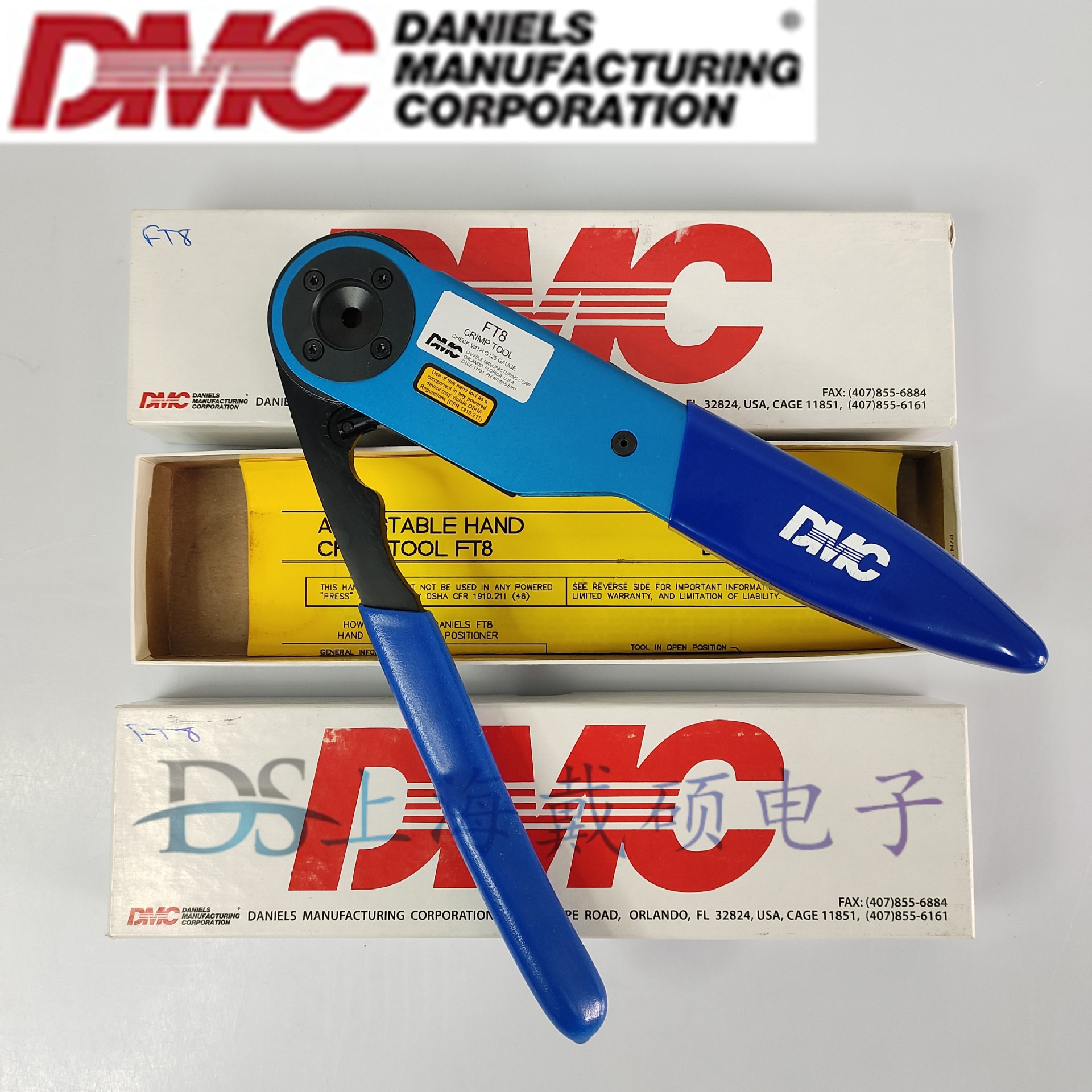 美国 DMC USA CAGE 11851 压线钳 FT8 大通孔军标压接规范 AF8升