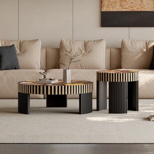 Tide leader意式设计师茶几2025新款高级感中古风艺术茶几组合