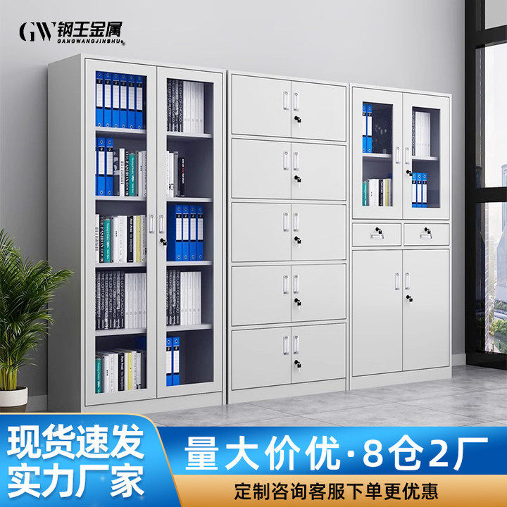 钢制文件柜办公室资料档案柜财务凭证柜带锁铁皮柜文件储物柜厂家