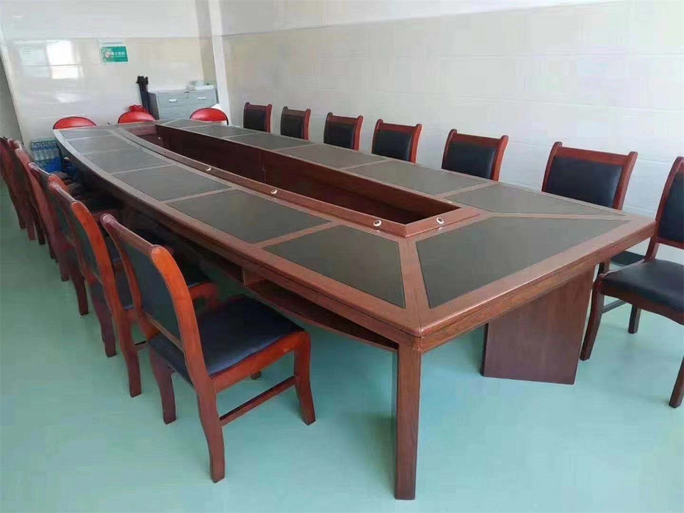 现货会议桌简约现代会议室长桌洽谈接待长条桌培训商务办公桌组合