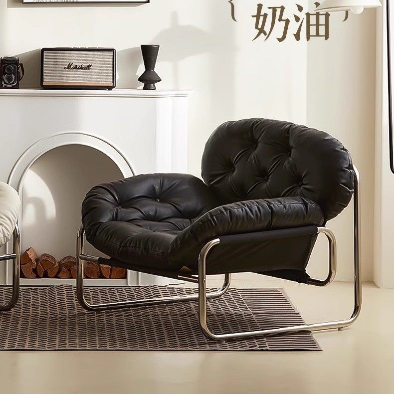 单人设计师极简沙发椅客厅卧室轻奢现代高端中古风阳台休闲椅子,电子元器件市场,电线扎带/束线带,淘宝优惠券,粉丝福利购,淘宝优惠卷