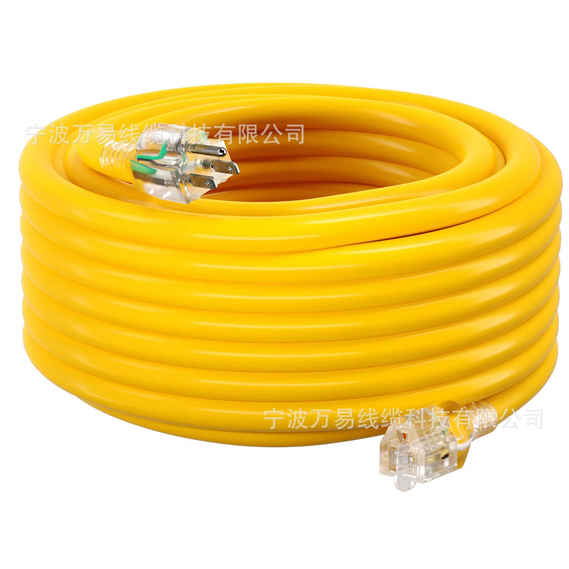 美国12AWG 25FT户外延长防水 SJTW5-15家用电源延长线12A125v