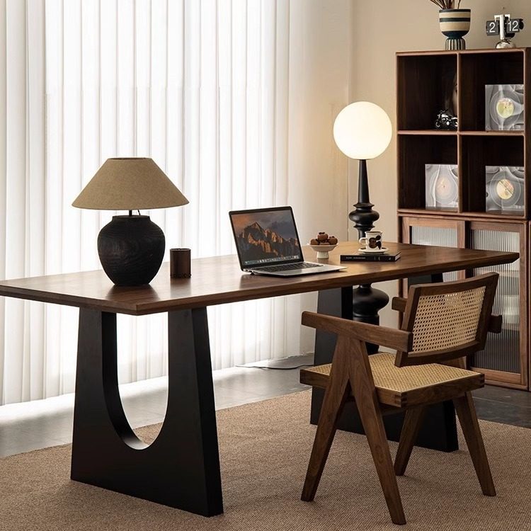 严选实木餐桌胡桃木色大长书桌工作台大板餐书桌一体会议办公桌子,电子元器件市场,电线扎带/束线带,淘宝优惠券,粉丝福利购,淘宝优惠卷