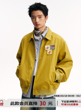 江南先生NewJNXS魔术贴bomber工装夹克春季简约休闲上衣外套男女