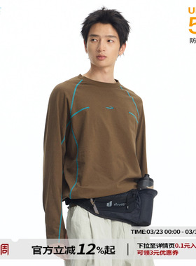 江南先生NewJNXS凉感抗菌拇指孔哈苏线长袖T恤男女宽松撞色上衣春