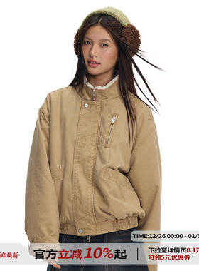 江南先生NewJNXS座山雕bomber立领棉衣外套冬季复古宽松短款棉服