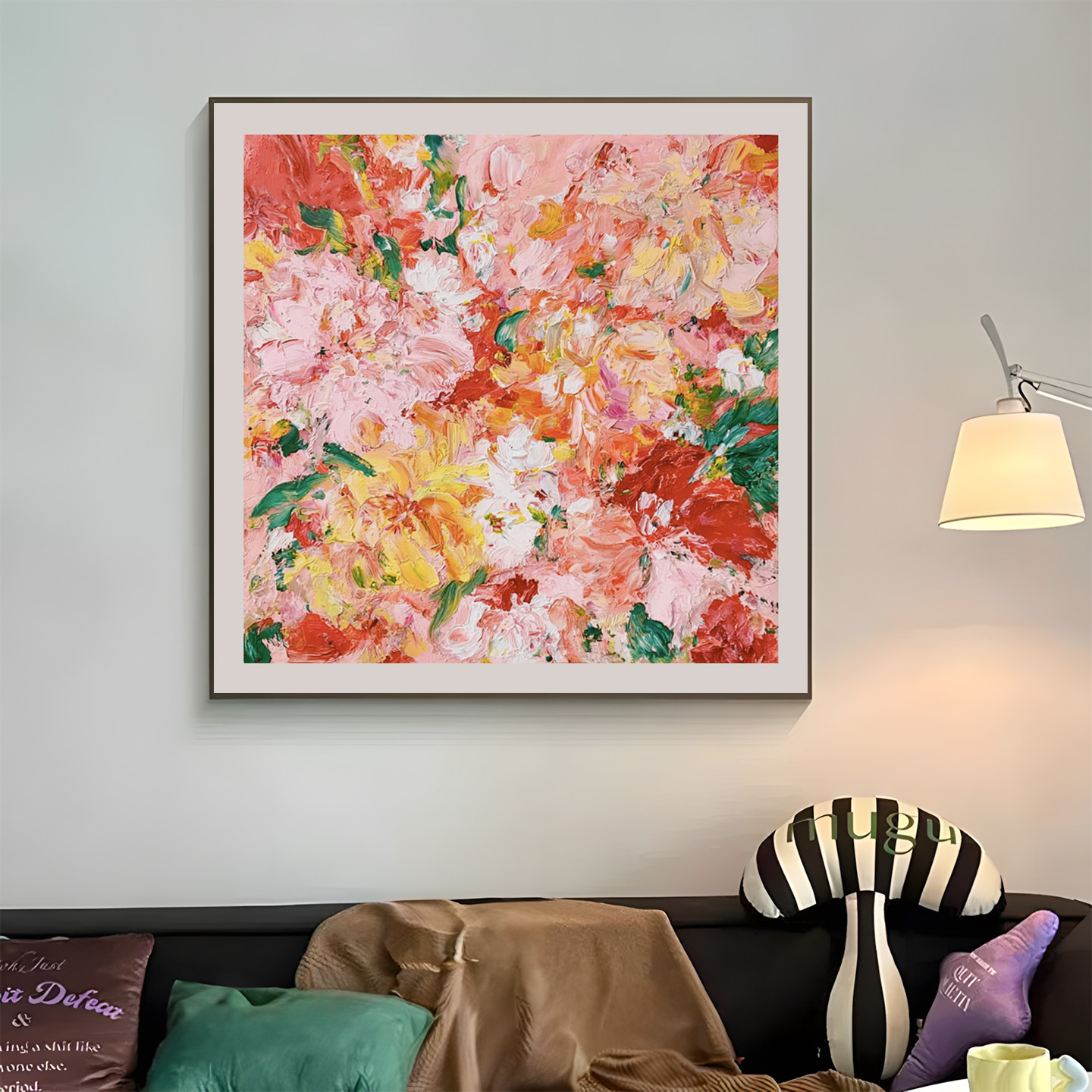 大芬村纯手绘现代轻奢花卉油画