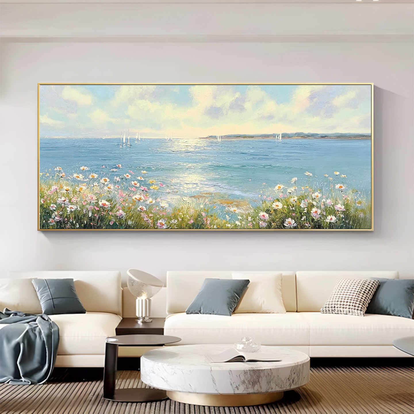 大芬村手绘北欧治愈花卉油画