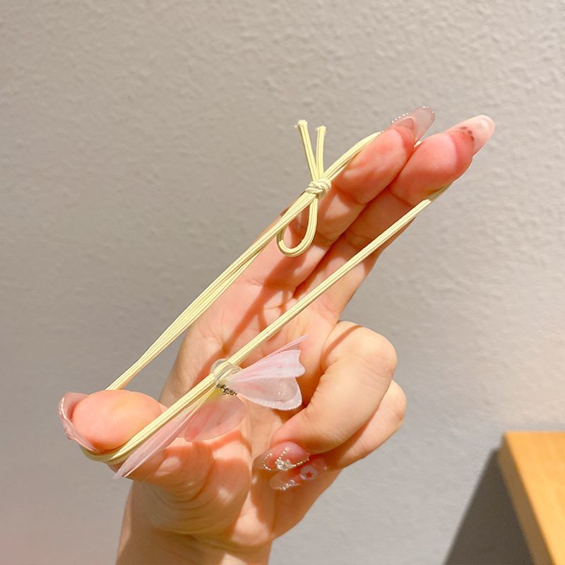 女童超萌蝴蝶珍珠皮筋小女孩扎头发洋气发绳儿童发圈头饰配饰