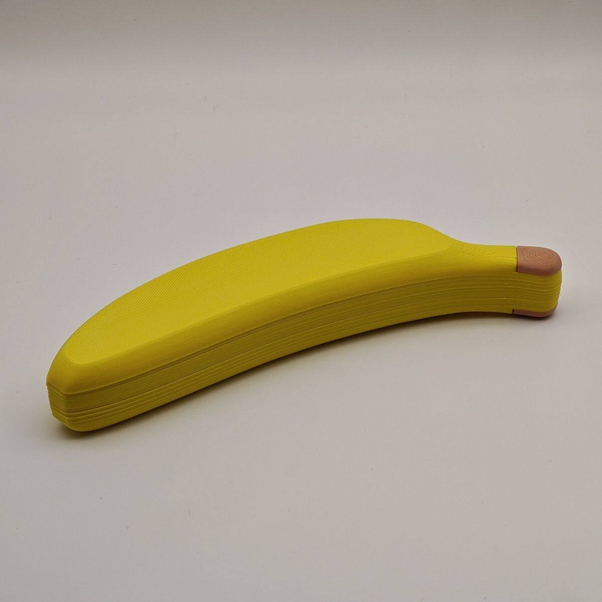 3D 打印仿真香蕉折扇搞怪趣味学生便携随身扇长约 17.6cm 创意折