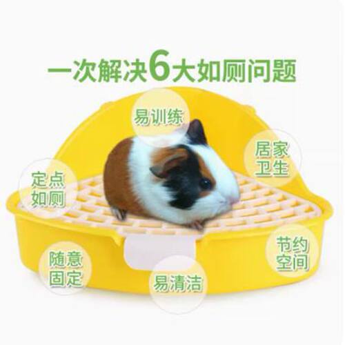 龙猫兔子便盆屎盆小宠物迷你尿盆三角厕所不卡屎尿