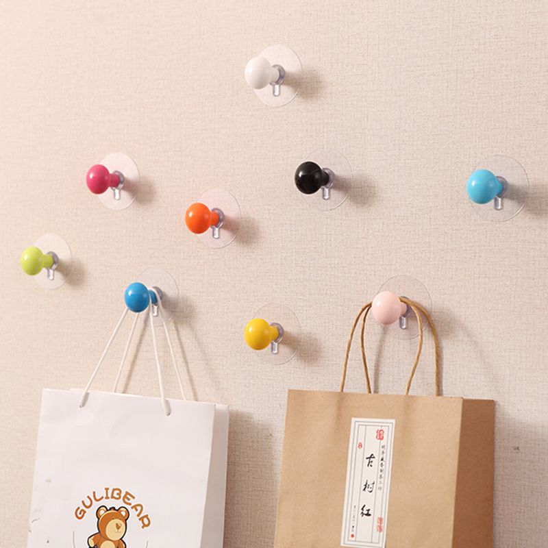 卫生间厨房门后可爱塑料强力免钉无痕创意毛巾衣物悬挂小挂钩